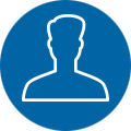 blue icon man HTS | Commercial & Industrial HVAC Systems, Parts, & Services Company blue icon man