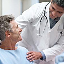 healthcare worker with elderly patient