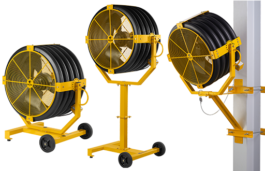 Big Ass Fans Airside Product Yellow Jacket Stands