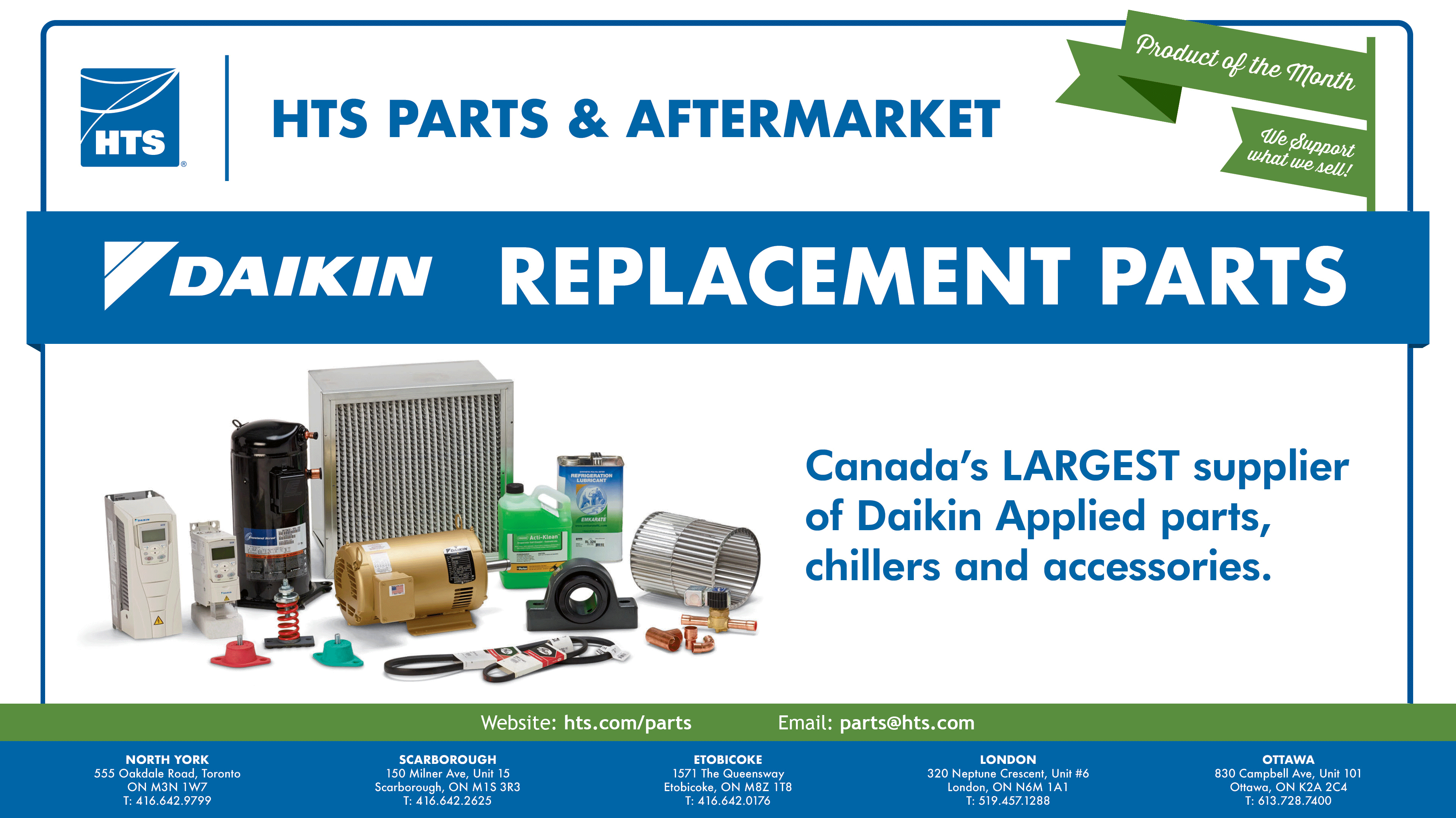Ontario HVAC Parts & Aftermarket HTS Commercial & Industrial HVAC