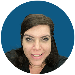 Parts employee photos Raffaella Simone HTS | Commercial & Industrial HVAC Systems, Parts, & Services Company Raffaella Simone Headshot in front of blue background