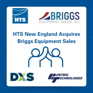 Graphic announcing hts ne acquires briggs equipment sales