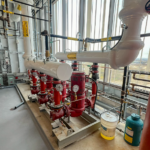 HTS Project Liuna Main 12 2024 HTS | Commercial & Industrial HVAC Systems, Parts, & Services Company Image of the Xylem Pumps and Heat Exchangers.