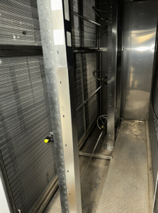 HTS Project CarletonUniversity Main 2025 1 HTS | Commercial & Industrial HVAC Systems, Parts, & Services Company Close-up of HVAC spray system with metal framework and nozzles.